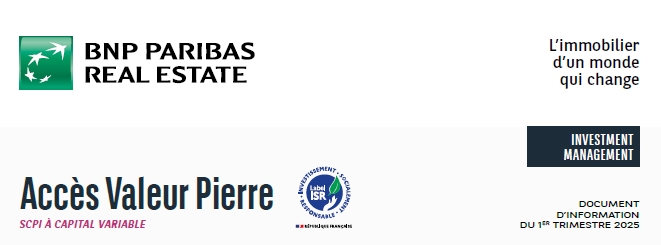 Rapport trimestriel au 1T 2025 de Valeur Pierre
