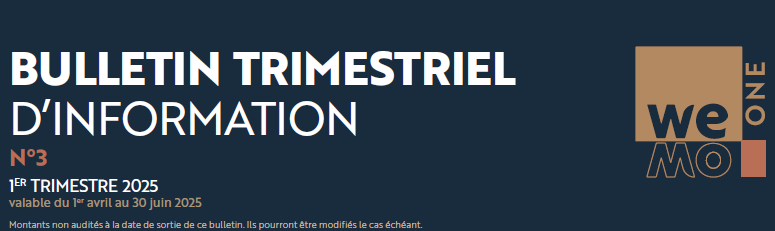 Rapport trimestriel du 1T 2025 de la SCPI Wemo One