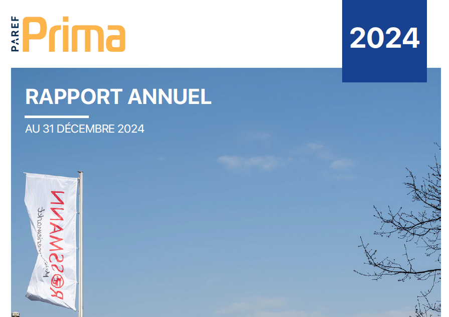 Rapport annuel 2024 de la SCPI Paref Prima