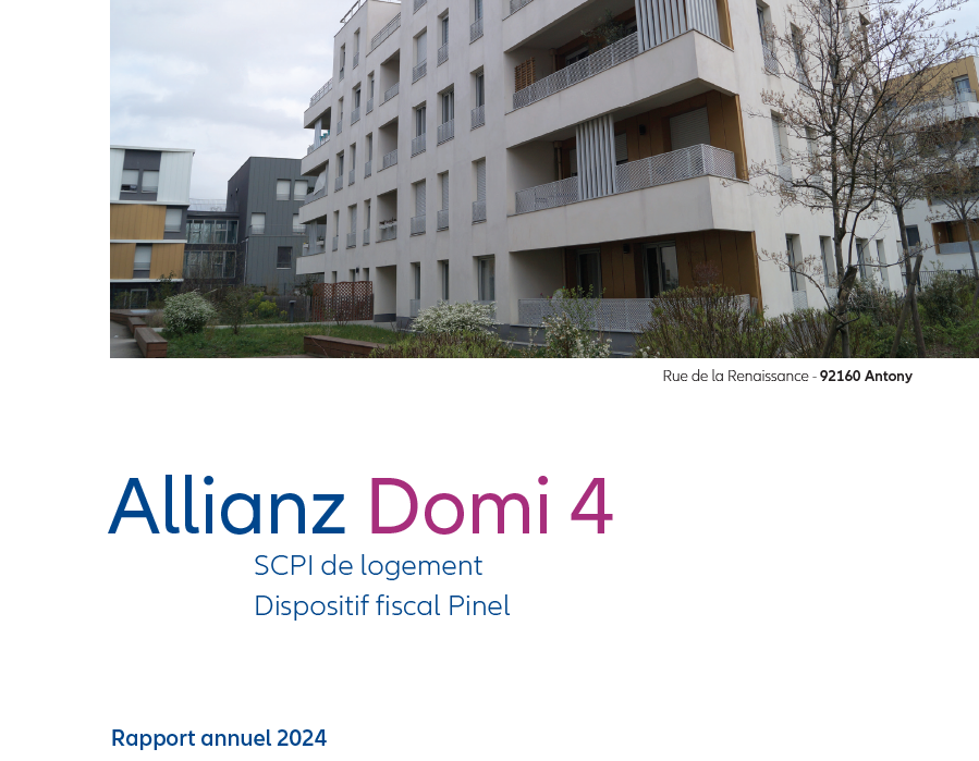 Rapport annuel 2024 de la SCPI Allianz Domi 4