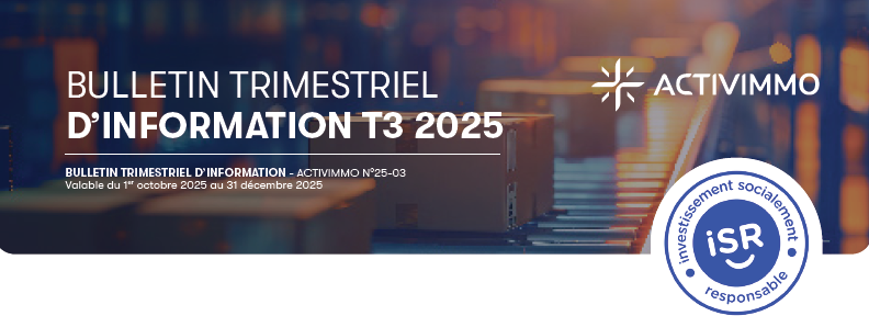 Rapport trimestriel au 3T 2025 de la SCPI Activimmo