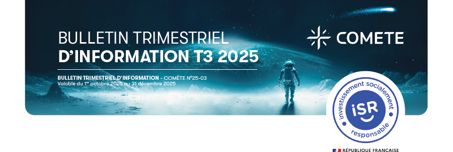 Rapport trimestriel au 3T 2025 de la SCPI Comète