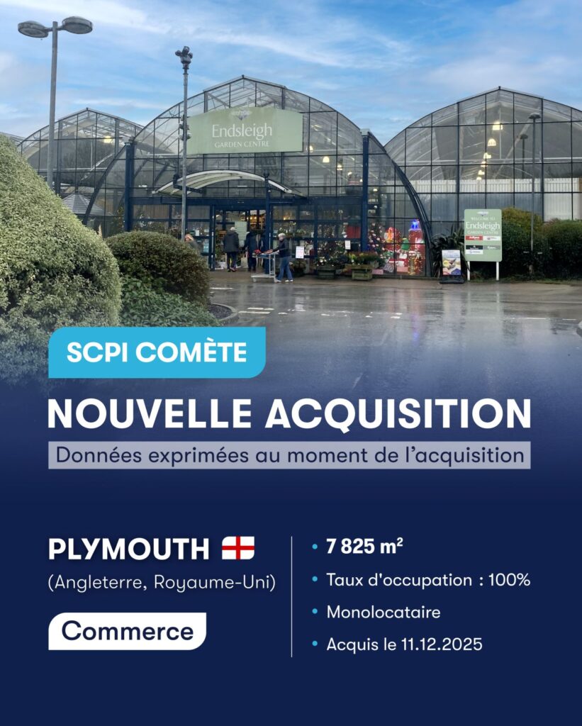 La dernière acquisition de Comète est à proximité de Plymouth