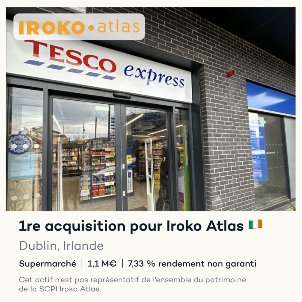 Première acquisition de la nouvelle SCPI IROKO Atlas en Irlande