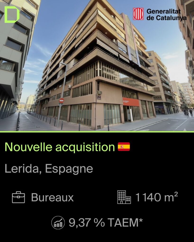 3ème actif en Espagne pour la SCPI Darwin RE01