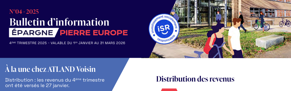 Rapport trimestriel au 4T 2025 de la SCPI Epargne Pierre Europe