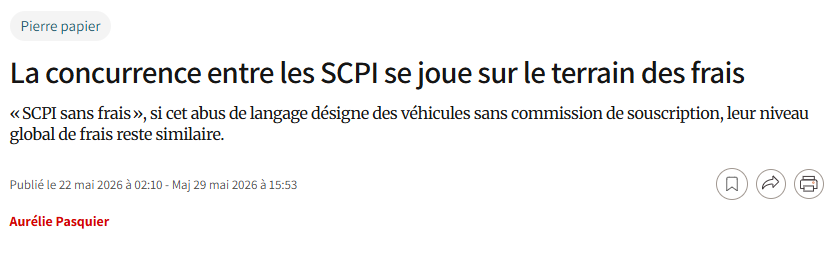 La concurrence entre les SCPI se joue sur le terrain des frais - L'Agefi
