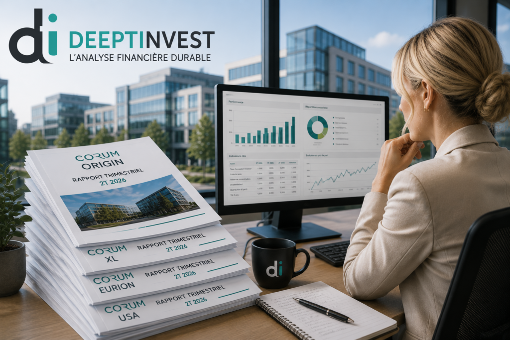 la collecte des résultats financiers des SCPI au 2eme trimestre 2026 est lancée chez Deeptinvest