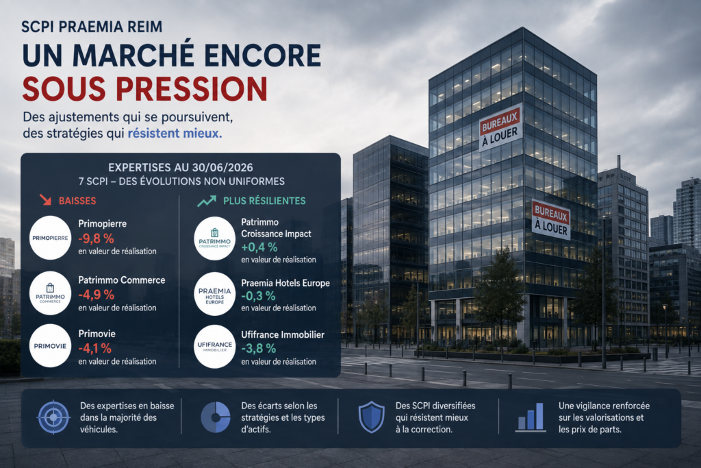 SCPI praemia baisse d'aout 2026